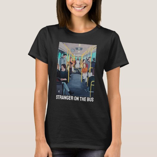 Vreemdeling in de Bus Schilderij van Alfred Fox T-shirt (Voorkant)