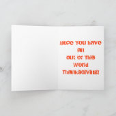 Vreemdeling uit Deze Thanksgiving van Wereld! Feestdagen Kaart (Binnen)