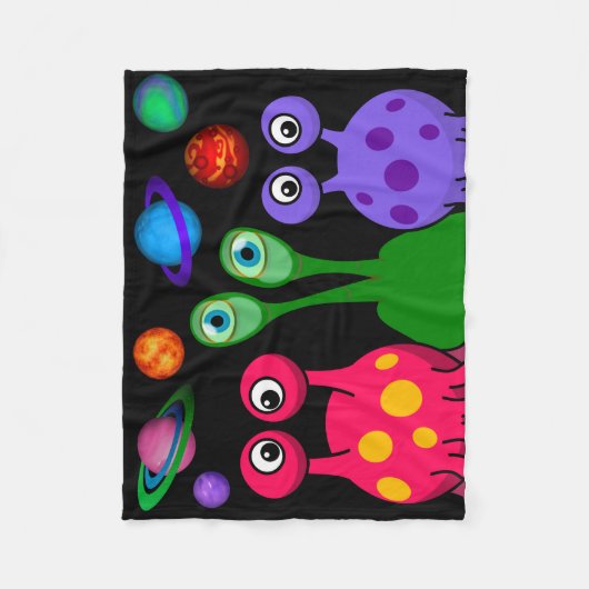 vreemdelingen in de buitenruimte fleece deken (Voorkant)