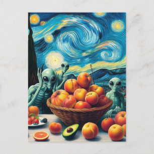 Vreemdelingen met fruit Faux Van Gogh Briefkaart