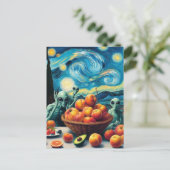 Vreemdelingen met fruit Faux Van Gogh Briefkaart (Staand voorkant)