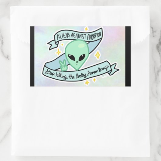 Vreemdelingen tegen Abortus sticker (Tas)