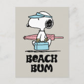 VREEMDEN | Beach Bum Snoopy Briefkaart (Voorkant)