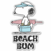 VREEMDEN | Beach Bum Snoopy Sticker (Voorkant)