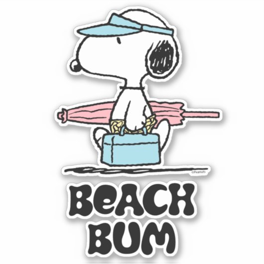 VREEMDEN | Beach Bum Snoopy Sticker (Voorkant)