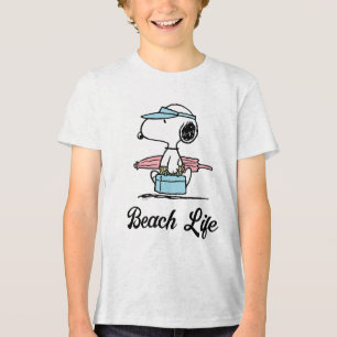 VREEMDEN   Beach Bum Snoopy Tri-Blend Shirt