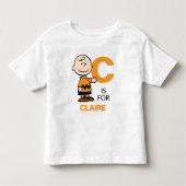 VREEMDEN | Gepersonaliseerde Charlie Brown Kinder Shirts (Voorkant)