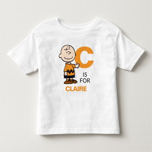 VREEMDEN | Gepersonaliseerde Charlie Brown Kinder Shirts (Voorkant)