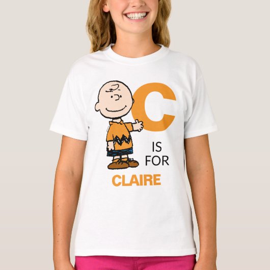 VREEMDEN | Gepersonaliseerde Charlie Brown T-shirt (Voorkant)