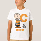 VREEMDEN | Gepersonaliseerde Charlie Brown T-shirt (Voorkant)