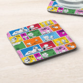 VREEMDEN | Klassiek komisch patroon Bier Onderzetter (Linkerzijde)