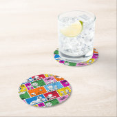 VREEMDEN | Klassiek komisch patroon Ronde Kartonnen Onderzetter (Insitu)