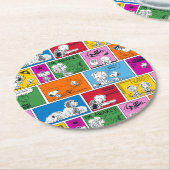 VREEMDEN | Klassiek komisch patroon Ronde Kartonnen Onderzetter (Gebogen)