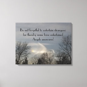 VREEMDEN KUNNEN ENGELEN CANVAS PRINT ZIJN
