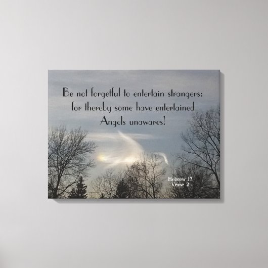VREEMDEN KUNNEN ENGELEN CANVAS PRINT ZIJN (Voorkant)