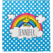 VREEMDEN | Rainbow Polka Dots van Woodstock Douchegordijn (Voorkant)