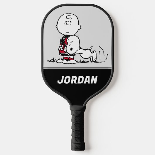 VREEMDEN | Rood en zwart | Jouw namen toevoegen Pickleball Paddle (Voorkant)