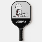 VREEMDEN | Rood en zwart | Jouw namen toevoegen Pickleball Paddle (Achterkant)