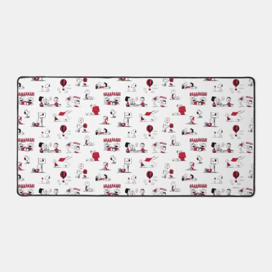 VREEMDEN | Rood en zwart patroon Bureaumat (Voorkant)