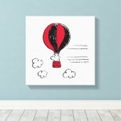 VREEMDEN | Rood en zwart patroon Canvas Afdruk (Insitu (Houten vloer))