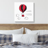 VREEMDEN | Rood en zwart patroon Canvas Afdruk (Insitu (Slaapkamer))