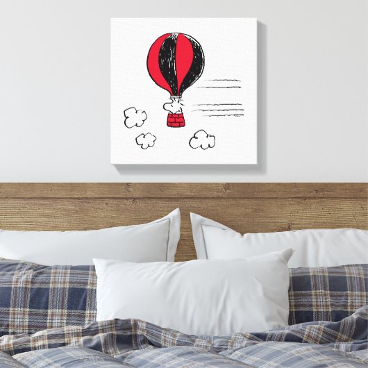 VREEMDEN | Rood en zwart patroon Canvas Afdruk (Insitu (Slaapkamer))