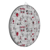 VREEMDEN | Rood en zwart patroon Dartbord (Voorkant Links)