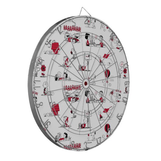 VREEMDEN | Rood en zwart patroon Dartbord (Voorkant Links)