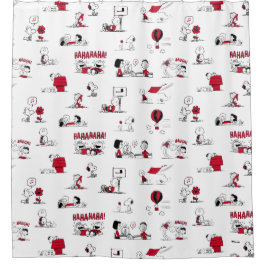 VREEMDEN | Rood en zwart patroon Douchegordijn