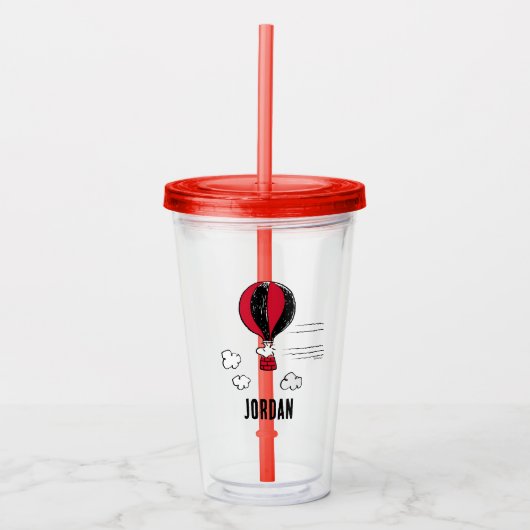 VREEMDEN | Rood en zwart patroon | Jouw namen toev Acryl Drinkbeker (Voorkant)
