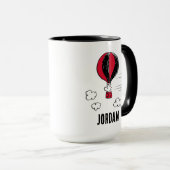 VREEMDEN | Rood en zwart patroon | Jouw namen toev Mok (Voorkant rechts)