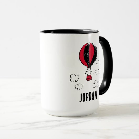 VREEMDEN | Rood en zwart patroon | Jouw namen toev Mok (Voorkant rechts)