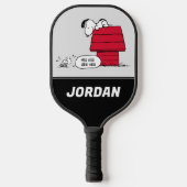 VREEMDEN | Rood en zwart patroon | Jouw namen toev Pickleball Paddle (Voorkant)