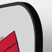 VREEMDEN | Rood en zwart patroon | Jouw namen toev Pickleball Paddle (Links Detail)