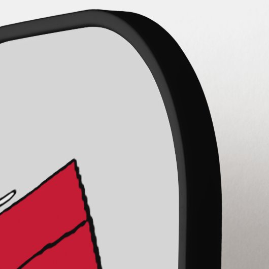 VREEMDEN | Rood en zwart patroon | Jouw namen toev Pickleball Paddle (Links Detail)