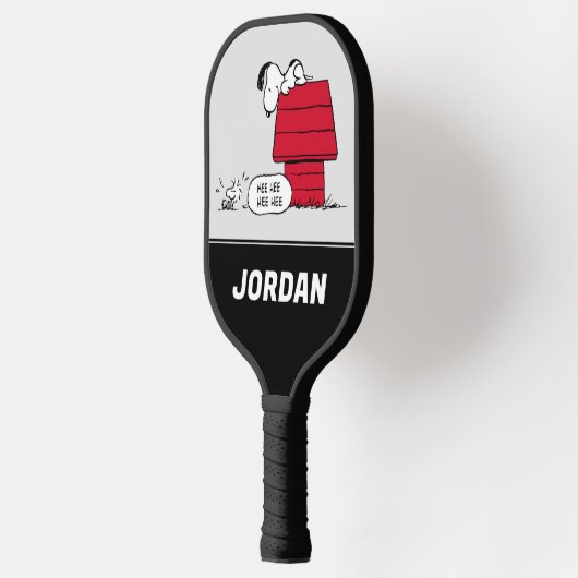 VREEMDEN | Rood en zwart patroon | Jouw namen toev Pickleball Paddle (Links)