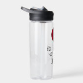 VREEMDEN | Rood en zwart patroon | Jouw namen toev Waterfles (Rechts)