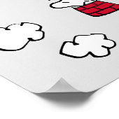 VREEMDEN | Rood en zwart patroon Poster (Hoek)