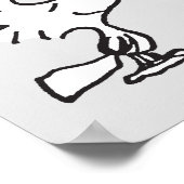 VREEMDEN | Rood en zwart patroon Poster (Hoek)