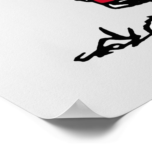 VREEMDEN | Rood en zwart patroon Poster (Hoek)