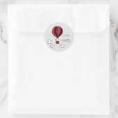 VREEMDEN | Rood en zwart patroon Ronde Sticker (Tas)