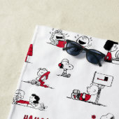 VREEMDEN | Rood en zwart patroon Strandlaken (In situ)