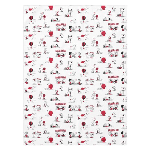 VREEMDEN | Rood en zwart patroon Tafelkleed (Voorkant)