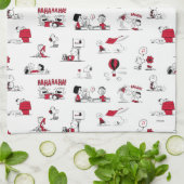 VREEMDEN | Rood en zwart patroon Theedoek (Gevouwen)