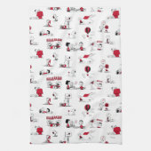 VREEMDEN | Rood en zwart patroon Theedoek (Verticaal)