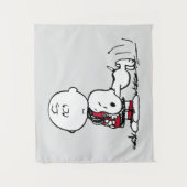 VREEMDEN | Rood en zwart patroon Wandkleed (Voorkant)