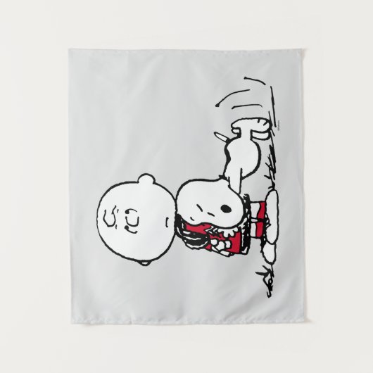 VREEMDEN | Rood en zwart patroon Wandkleed (Voorkant)