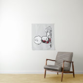 VREEMDEN | Rood en zwart patroon Wandkleed (In situ)