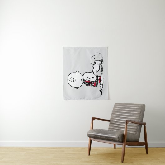 VREEMDEN | Rood en zwart patroon Wandkleed (In situ)