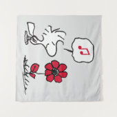 VREEMDEN | Rood en zwart patroon Wandkleed (Voorkant (horizontaal))